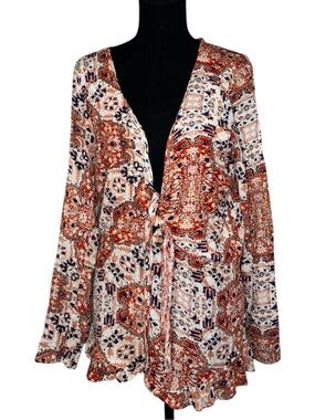 RAGA by Anthropologie Tie-Front Boho Romper